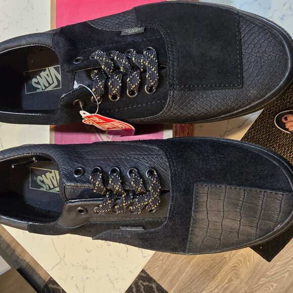 Vans Era Patchwork Mono Patchwork Blackout Black Mens 10.5 RARE New Sneaker SHOE - Picture 4 of 10